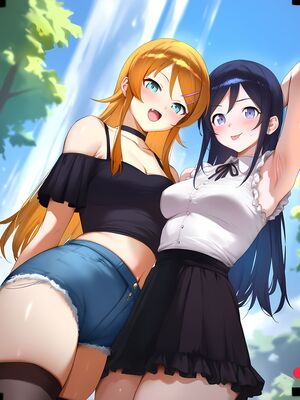 [Elizasrain] Ayase & Kirino (Oreimo) x BWC FFM - Waterfall Shooting (195p)_00012