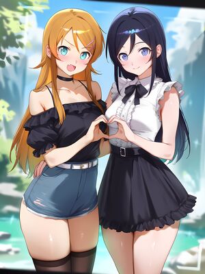 [Elizasrain] Ayase & Kirino (Oreimo) x BWC FFM - Waterfall Shooting (195p)_00013