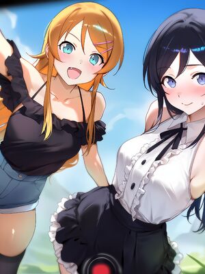 [Elizasrain] Ayase & Kirino (Oreimo) x BWC FFM - Waterfall Shooting (195p)_00016