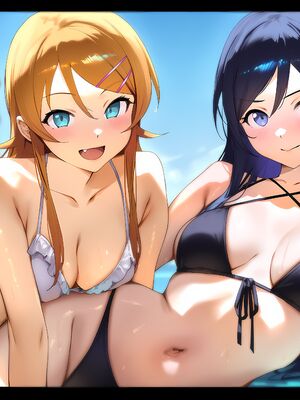 [Elizasrain] Ayase & Kirino (Oreimo) x BWC FFM - Waterfall Shooting (195p)_00018