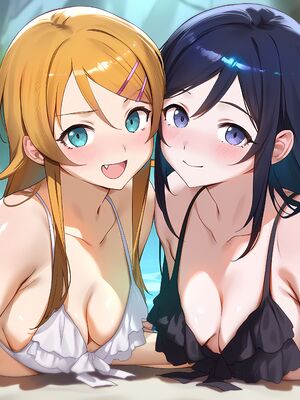 [Elizasrain] Ayase & Kirino (Oreimo) x BWC FFM - Waterfall Shooting (195p)_00019