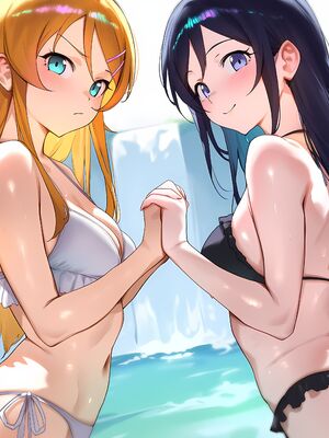 [Elizasrain] Ayase & Kirino (Oreimo) x BWC FFM - Waterfall Shooting (195p)_00022