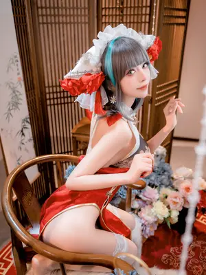 Shika小鹿鹿 - 碧蓝航线 柴郡 新春旗袍_06