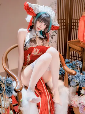 Shika小鹿鹿 - 碧蓝航线 柴郡 新春旗袍_08