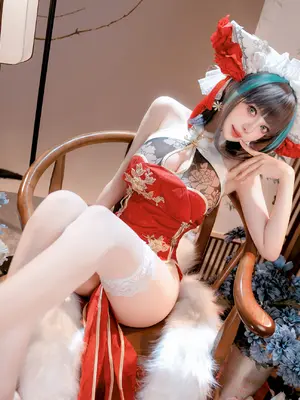 Shika小鹿鹿 - 碧蓝航线 柴郡 新春旗袍_11