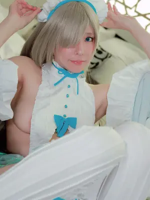 りんごみつき妄想セレクションvol.18 腋乳もお尻もぜんぶえっちすぎる！ブルーアーカ●ブ・和風メイドアスナのコスプレ_082