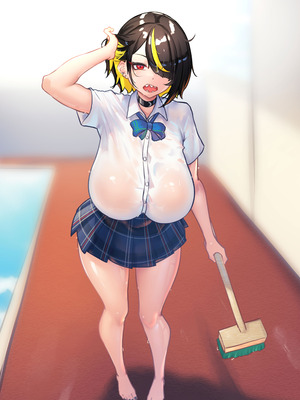 [ニーチェ (助ッチ)] ふたなり不良JKをところてん分からセックス！！【玉なし】_111