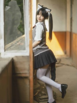 桜井宁宁 - 废墟jk_001