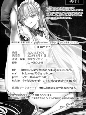 (C104) [3V2Uめざ氷70 (御堂ペンギン)] R-18パッチ (Fate／Grand Order) [不咕鸟汉化组]_17