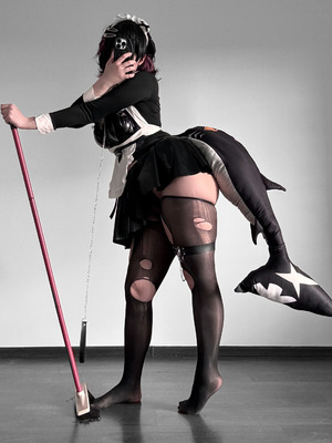 ［Qiandai以宇］Bratty maid Ellen full cosplay set + lingerie set_10