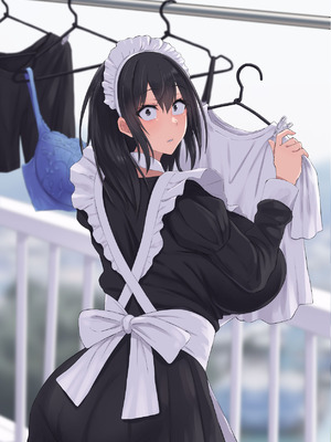 [inTheWorks (夏石名無, 葵ねぎ)] 四白眼の母乳メイドはお好きですか？_58