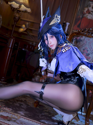 水淼Aqua cosplay Clorinde - Genshin Impact_05