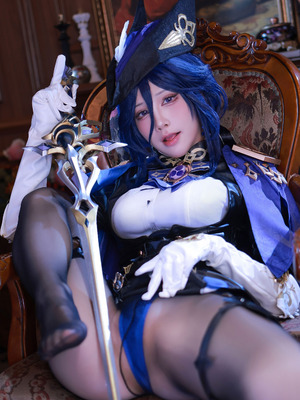 水淼Aqua cosplay Clorinde - Genshin Impact_21