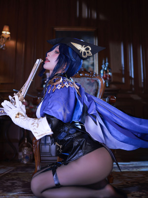 水淼Aqua cosplay Clorinde - Genshin Impact_22