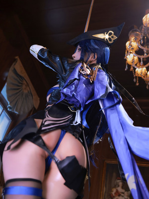 水淼Aqua cosplay Clorinde - Genshin Impact_48