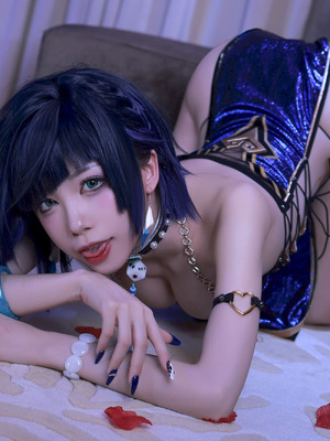 水淼aqua cosplay Yelan - Genshin Impact_27