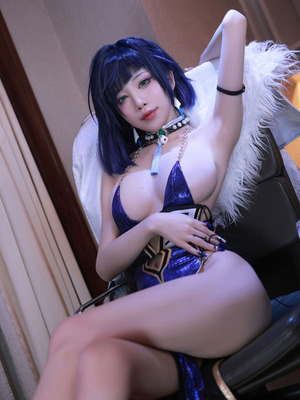 水淼aqua cosplay Yelan - Genshin Impact_37
