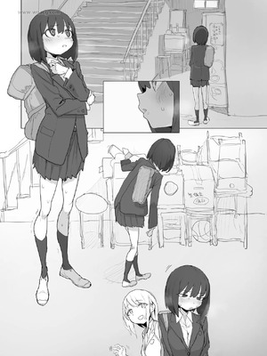 [あっくす] 階段わきで露出オナの練習してたら友達が来てピンチのルナちゃん [中国翻訳]_10