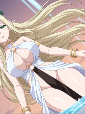 [NTR寝取] 黒獣 〜気高き聖女は白濁に染まる〜 光エルフの女王 セレスティン 青いプールで寝取 [AI Generated]_0053