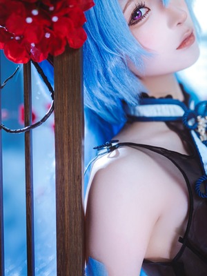 蠢沫沫 – 2024年会员 原神 甘雨旗袍_019