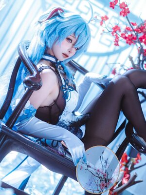 蠢沫沫 – 2024年会员 原神 甘雨旗袍_022