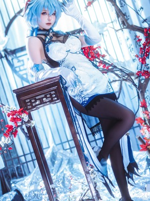 蠢沫沫 – 2024年会员 原神 甘雨旗袍_026