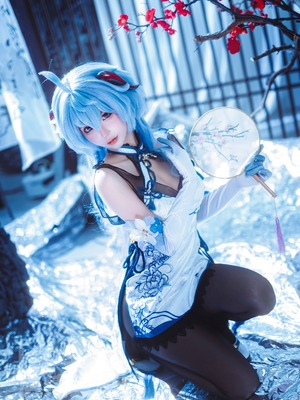 蠢沫沫 – 2024年会员 原神 甘雨旗袍_006