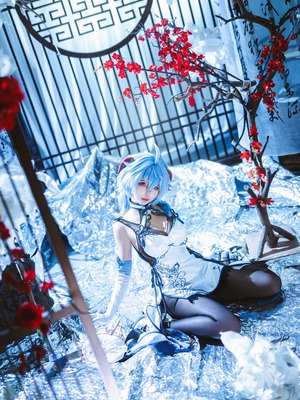 蠢沫沫 – 2024年会员 原神 甘雨旗袍_007