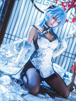 蠢沫沫 – 2024年会员 原神 甘雨旗袍_008