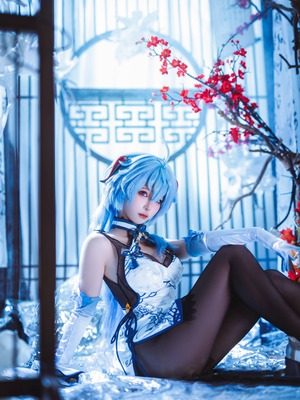 蠢沫沫 – 2024年会员 原神 甘雨旗袍_010