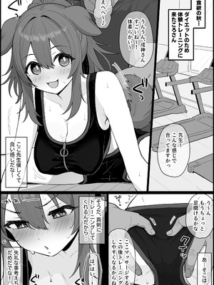 [こけもも] フィットネスジムでえぐい体験トレーニングさせられる こ〇ね (ホロライブ)_02