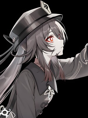 [Pixiv] 青德坊 - 炎蝶振夜，血梅绽霄，千灯灼幽引魂迢——胡桃（宿雪桃红 折梅留芳） (107479500) [Ai generated]_009_Hu_Tao_9