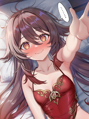 [Pixiv] 青德坊 - 炎蝶振夜，血梅绽霄，千灯灼幽引魂迢——胡桃（宿雪桃红 折梅留芳） (107479500) [Ai generated]_014_Hu_Tao_14