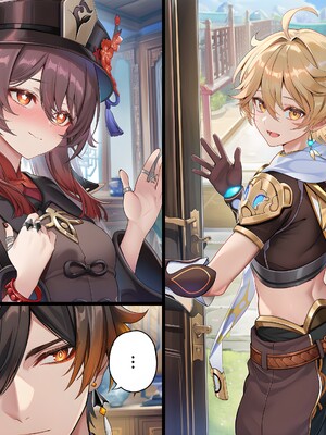 [Pixiv] 青德坊 - 炎蝶振夜，血梅绽霄，千灯灼幽引魂迢——胡桃（宿雪桃红 折梅留芳） (107479500) [Ai generated]_019_Hu_Tao_19