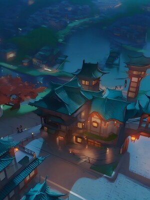 [Pixiv] 青德坊 - 炎蝶振夜，血梅绽霄，千灯灼幽引魂迢——胡桃（宿雪桃红 折梅留芳） (107479500) [Ai generated]_036_Hu_Tao_36