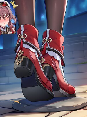 [Pixiv] 青德坊 - 炎蝶振夜，血梅绽霄，千灯灼幽引魂迢——胡桃（宿雪桃红 折梅留芳） (107479500) [Ai generated]_040_Hu_Tao_40