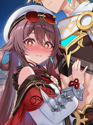 [Pixiv] 青德坊 - 炎蝶振夜，血梅绽霄，千灯灼幽引魂迢——胡桃（宿雪桃红 折梅留芳） (107479500) [Ai generated]_043_Hu_Tao_43