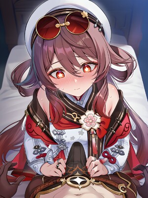 [Pixiv] 青德坊 - 炎蝶振夜，血梅绽霄，千灯灼幽引魂迢——胡桃（宿雪桃红 折梅留芳） (107479500) [Ai generated]_060_Hu_Tao_60