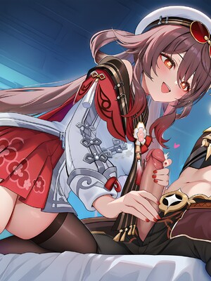 [Pixiv] 青德坊 - 炎蝶振夜，血梅绽霄，千灯灼幽引魂迢——胡桃（宿雪桃红 折梅留芳） (107479500) [Ai generated]_071_Hu_Tao_71