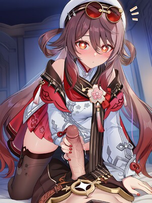 [Pixiv] 青德坊 - 炎蝶振夜，血梅绽霄，千灯灼幽引魂迢——胡桃（宿雪桃红 折梅留芳） (107479500) [Ai generated]_074_Hu_Tao_74