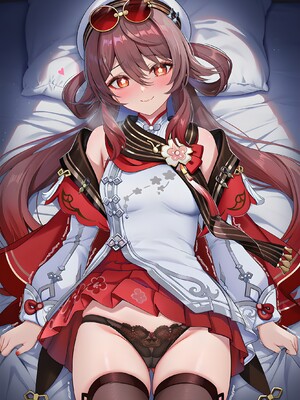 [Pixiv] 青德坊 - 炎蝶振夜，血梅绽霄，千灯灼幽引魂迢——胡桃（宿雪桃红 折梅留芳） (107479500) [Ai generated]_080_Hu_Tao_80