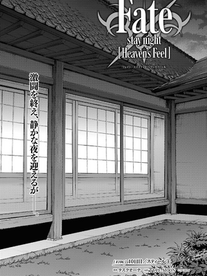 [TYPE-MOON、タスクオーナ] Fate／stay night [Heaven's Feel] #106～#109「10 日目／スティール」①～④