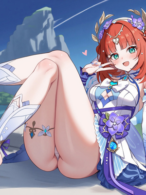 [Pixiv] 青德坊 - 妮露与空的秘密约会 (107479500) [Ai generated]