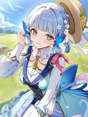 [Pixiv] 青德坊 - 两个铳枪手：爱芮丝的游戏——神里绫华（花时来信） (107479500) [Ai generated]