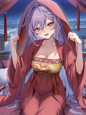 [Pixiv] 青德坊 - 与往常有些不同的一夜——刻晴 (107479500) [Ai generated]