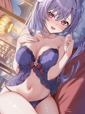 [Pixiv] 青德坊 - 与往常有些不同的一夜——刻晴 (107479500) [Ai generated]_007_married_7