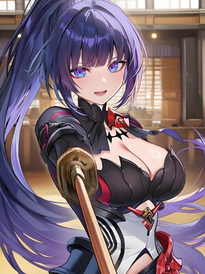 [Pixiv] 青德坊 - 与她相拥坠入于熠熠旧梦——雷电芽衣（后崩坏书 鬼胄蛇影）(107479500) [Ai generated] [Uncensored]_160_Raiden_Mei_160