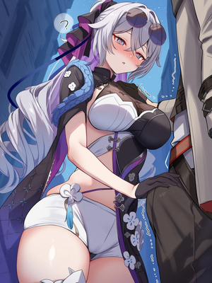 [Pixiv] 青德坊 - 与她沉溺溶化于漫漫夜色——布洛妮娅（夜为霓裳 夜漫未央） (107479500) [Ai generated]_026_Bronya_26