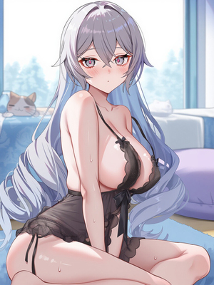 [Pixiv] 青德坊 - 与她沉溺溶化于漫漫夜色——布洛妮娅（夜为霓裳 夜漫未央） (107479500) [Ai generated]_199_Bronya_199