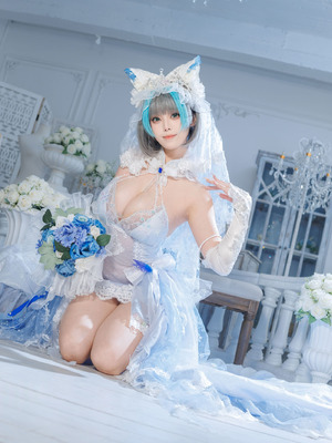 蜜汁猫裘 - 碧蓝航线 柴郡 花嫁_021